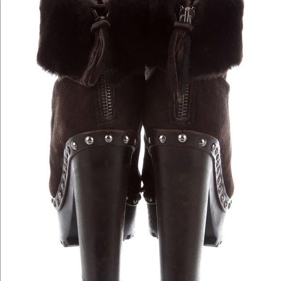 Miu Miu booties platform size 38 espresso brown - Picture 4 of 5